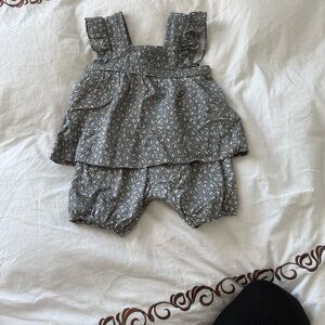 Bonpoint Blue/Grey Floral Kids Set